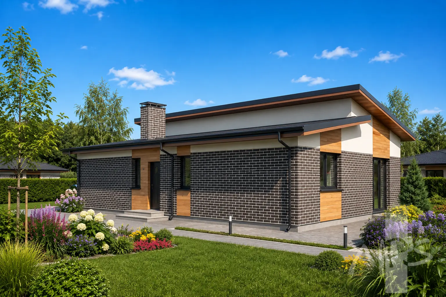 Projekt domu jednorodzinnego o pow. 127 m²: Parterowy, 3 Sypialnie, 1 Łazienki