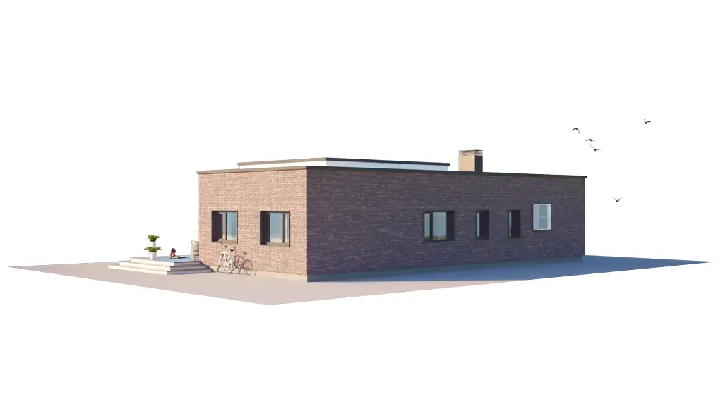 Projekt domu jednorodzinnego o pow. 138 m²: Parterowy, 3 Sypialnie, 1 Łazienki, Otwarta kuchnia, Garaż