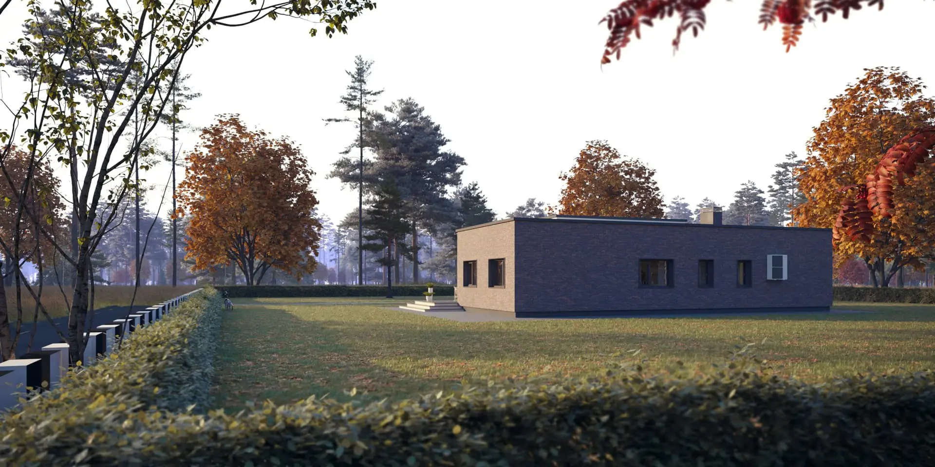 Projekt domu jednorodzinnego o pow. 138 m²: Parterowy, 3 Sypialnie, 1 Łazienki, Otwarta kuchnia, Garaż