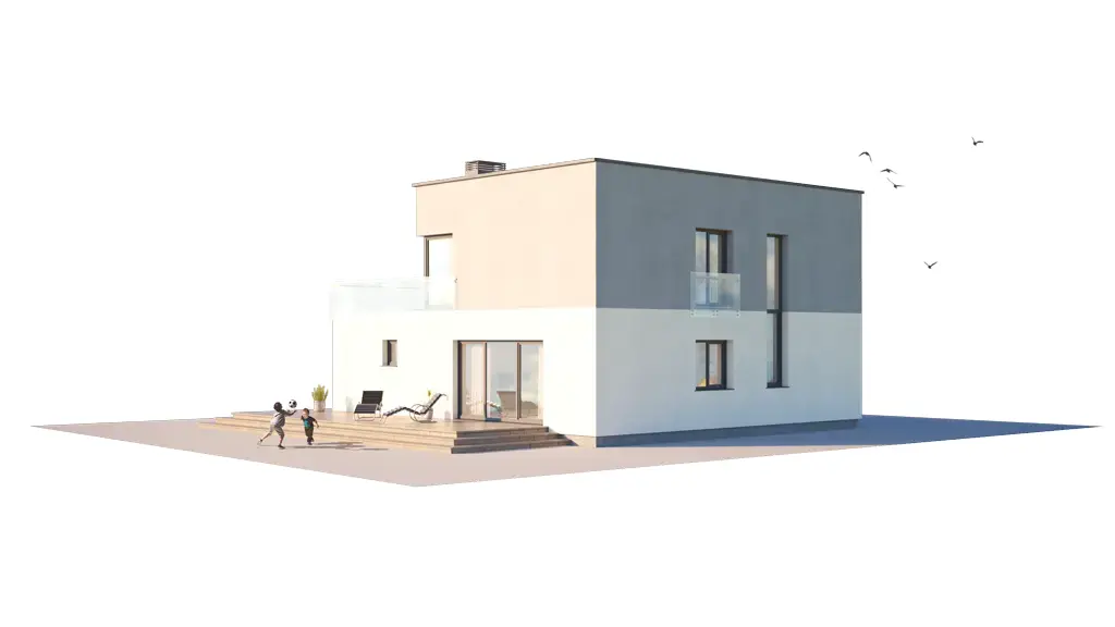 Projekt domu jednorodzinnego o pow. 167 m²: Piętrowy, 3 Sypialnie, Gabinet, 2 Łazienki, Otwarta kuchnia, Garaż