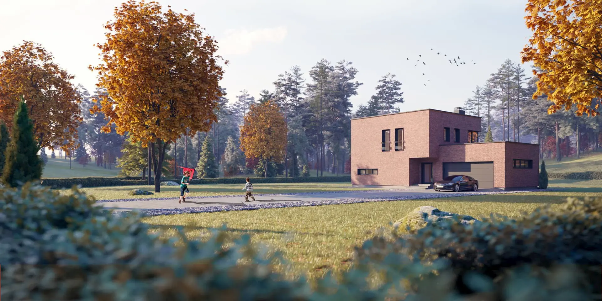 Projekt domu jednorodzinnego o pow. 178 m²: Piętrowy, 3 Sypialnie, 3 Łazienki, Otwarta kuchnia, Garaż