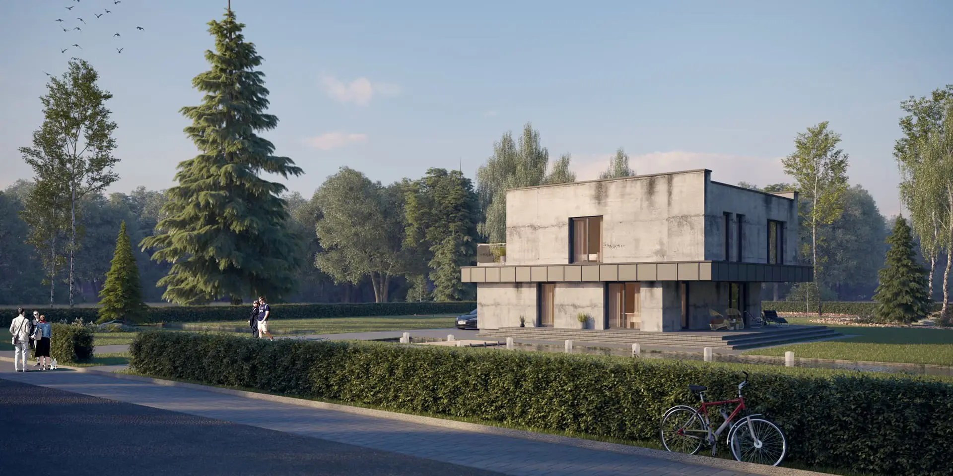 Projekt domu jednorodzinnego o pow. 183 m²: Piętrowy, 3 Sypialnie, Gabinet, 2 Łazienki, Otwarta kuchnia