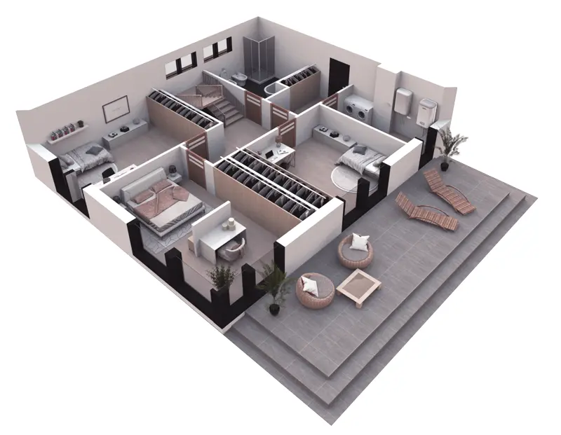 Projekt domu jednorodzinnego o pow. 191 m²: Piętrowy, 3 Sypialnie, Gabinet, 2 Łazienki, Otwarta kuchnia