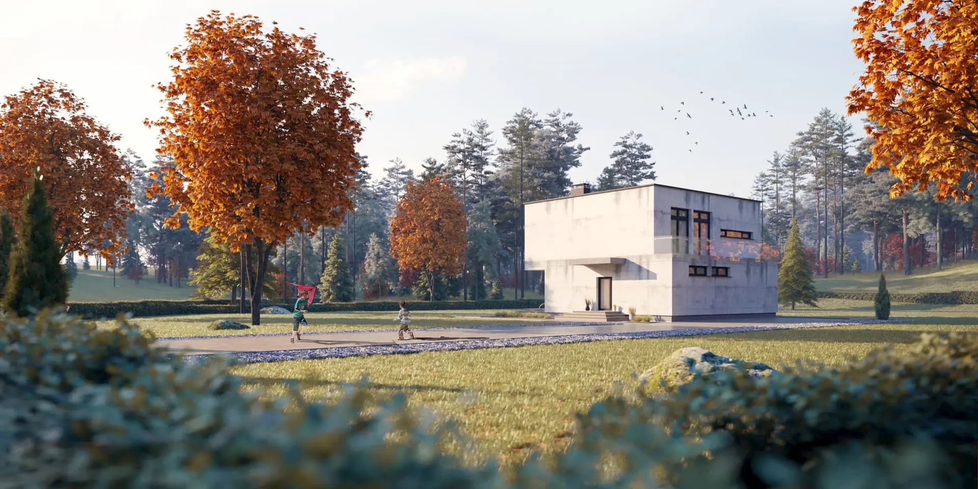 Projekt domu jednorodzinnego o pow. 191 m²: Piętrowy, 3 Sypialnie, Gabinet, 2 Łazienki, Otwarta kuchnia