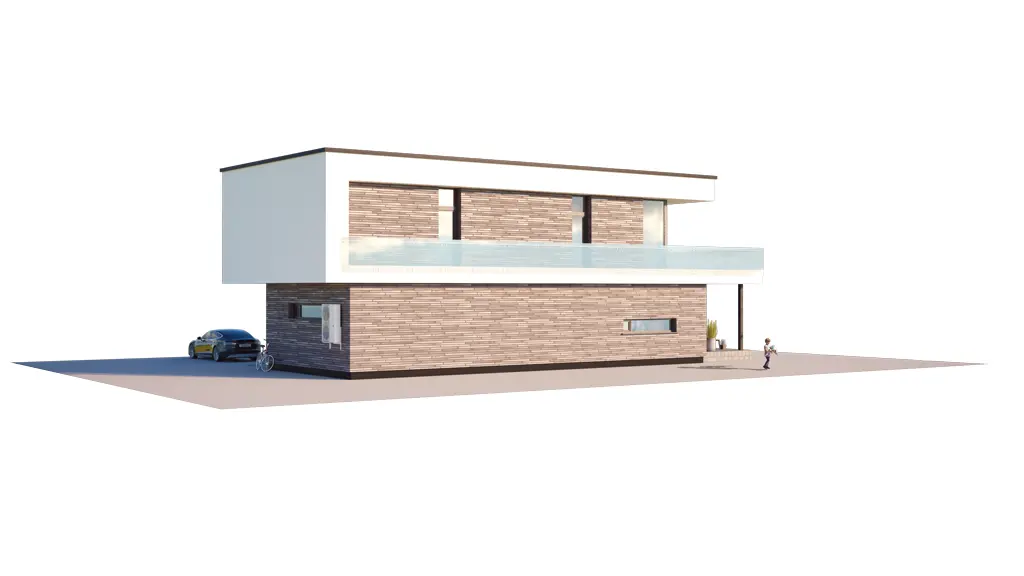 Projekt domu jednorodzinnego o pow. 177 m²: Piętrowy, 3 Sypialnie, 2 Łazienki, Otwarta kuchnia, Garaż