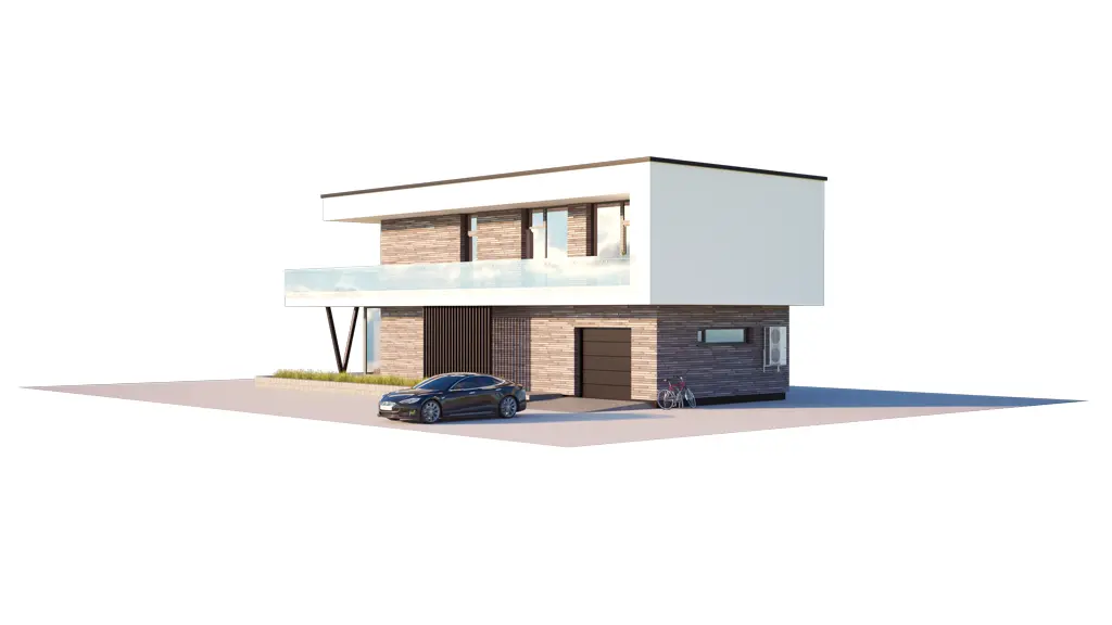 Projekt domu jednorodzinnego o pow. 177 m²: Piętrowy, 3 Sypialnie, 2 Łazienki, Otwarta kuchnia, Garaż