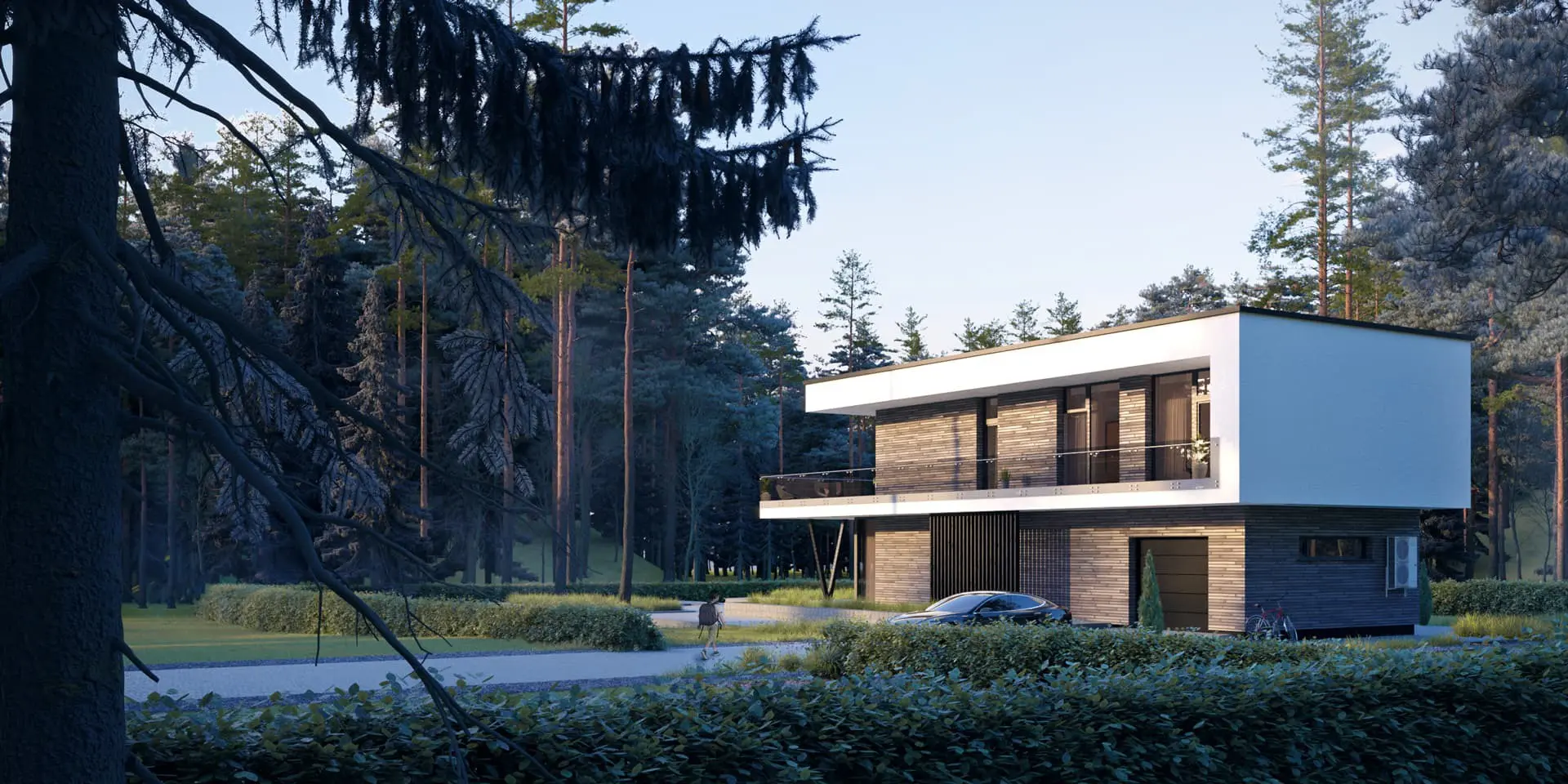 Projekt domu jednorodzinnego o pow. 177 m²: Piętrowy, 3 Sypialnie, 2 Łazienki, Otwarta kuchnia, Garaż