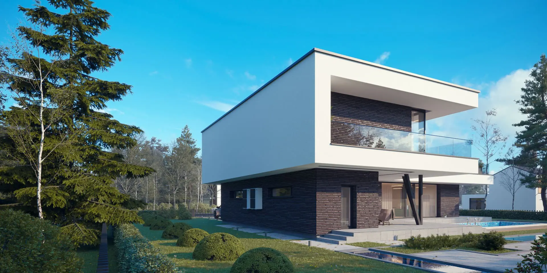 Projekt domu jednorodzinnego o pow. 233 m²: Piętrowy, 3 Sypialnie, 3 Łazienki, Otwarta kuchnia