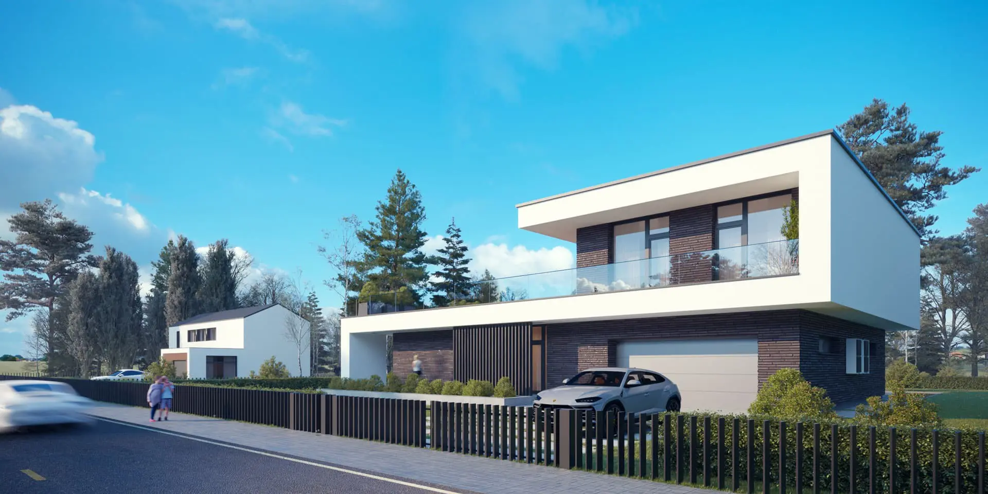 Projekt domu jednorodzinnego o pow. 233 m²: Piętrowy, 3 Sypialnie, 3 Łazienki, Otwarta kuchnia