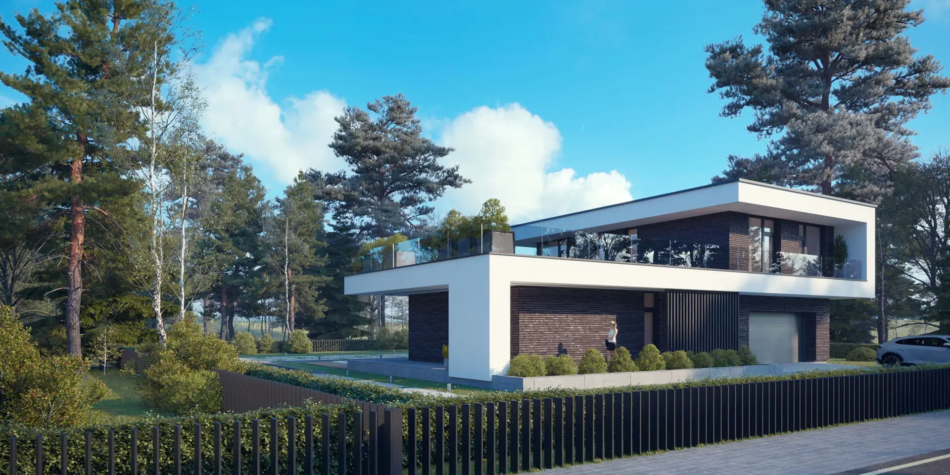 Projekt domu jednorodzinnego o pow. 233 m²: Piętrowy, 3 Sypialnie, 3 Łazienki, Otwarta kuchnia