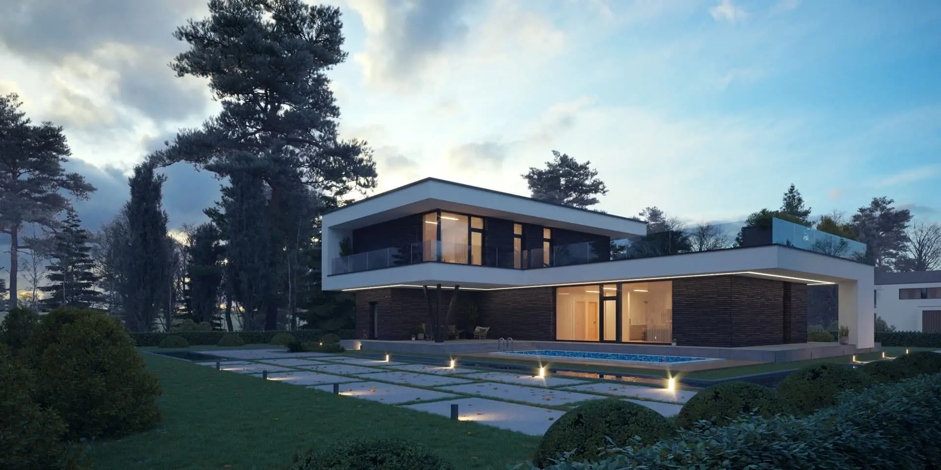 Projekt domu jednorodzinnego o pow. 233 m²: Piętrowy, 3 Sypialnie, 3 Łazienki, Otwarta kuchnia