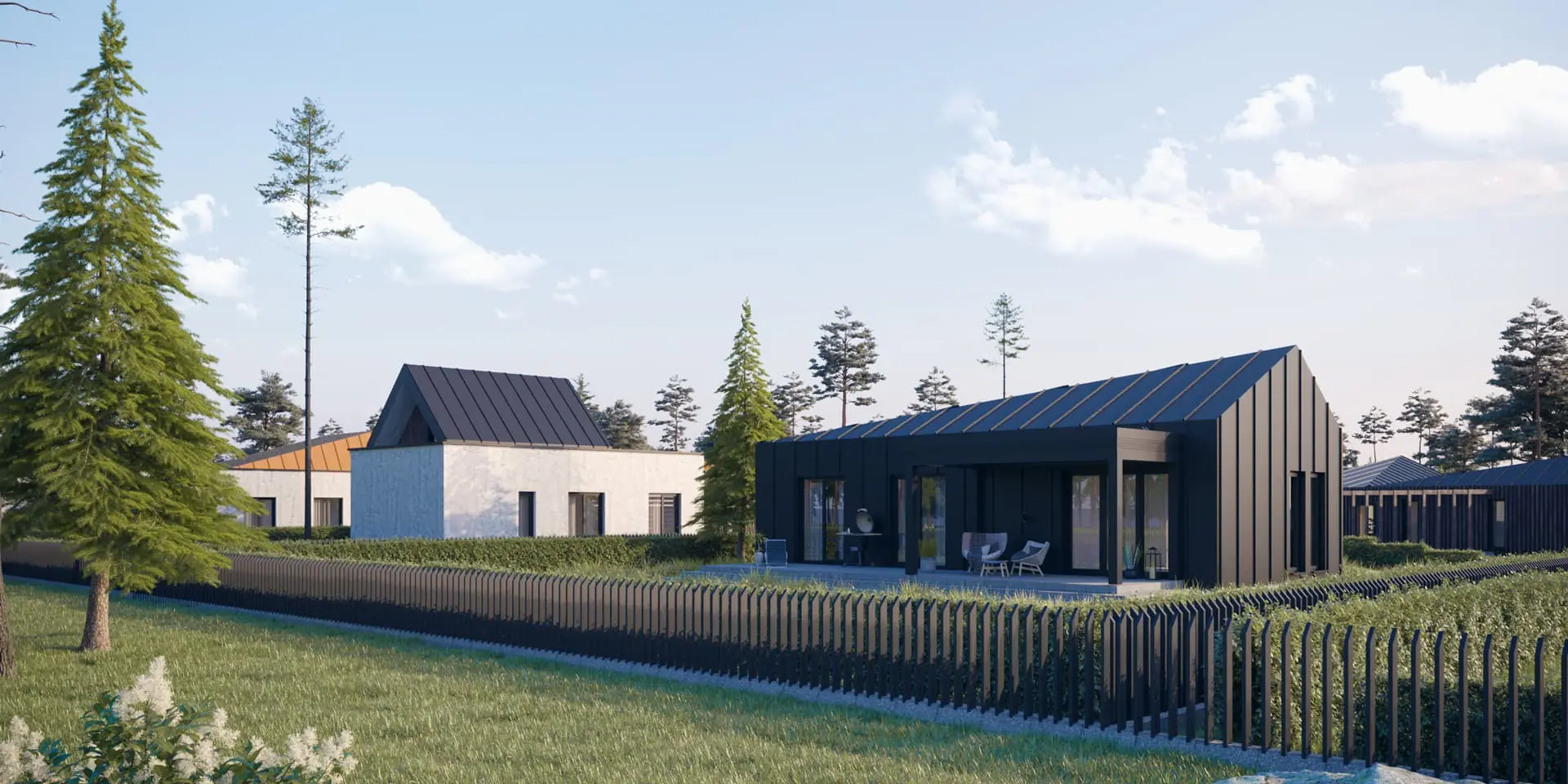 Projekt domu jednorodzinnego o pow. 80 m²: Parterowy, 3 Sypialnie, 1 Łazienki, Otwarta kuchnia