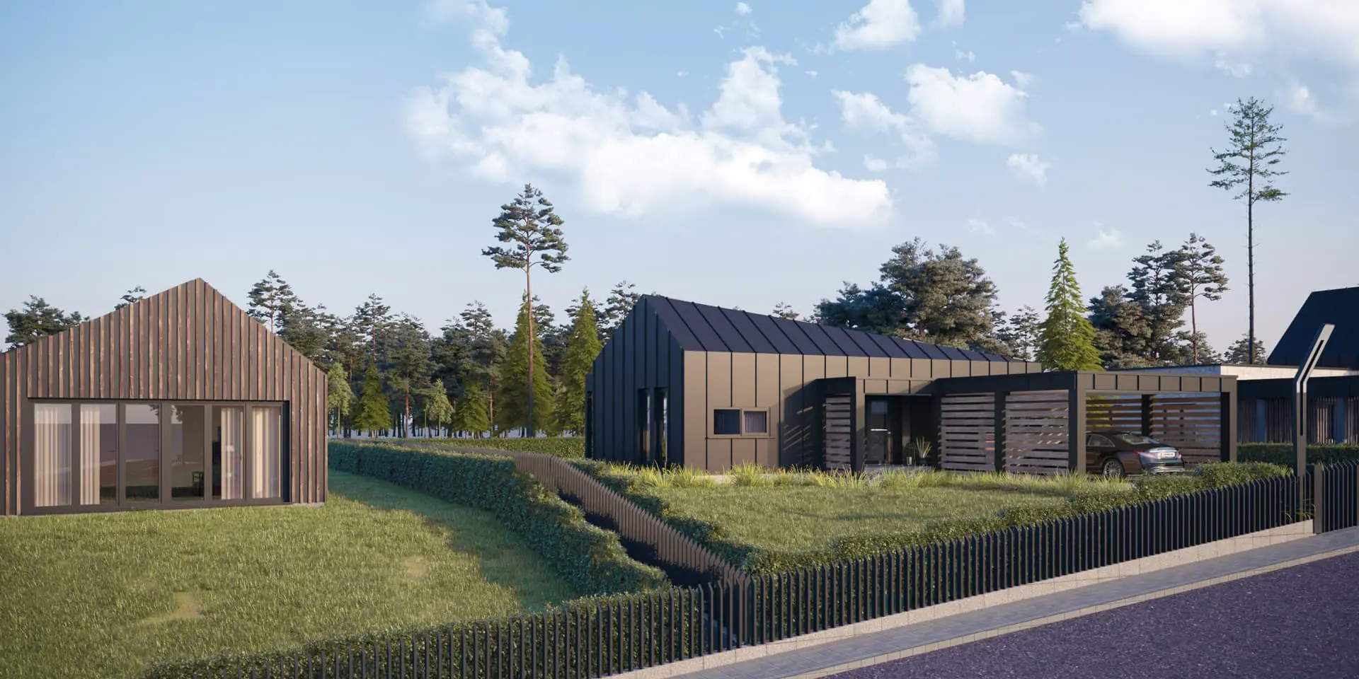 Projekt domu jednorodzinnego o pow. 80 m²: Parterowy, 3 Sypialnie, 1 Łazienki, Otwarta kuchnia