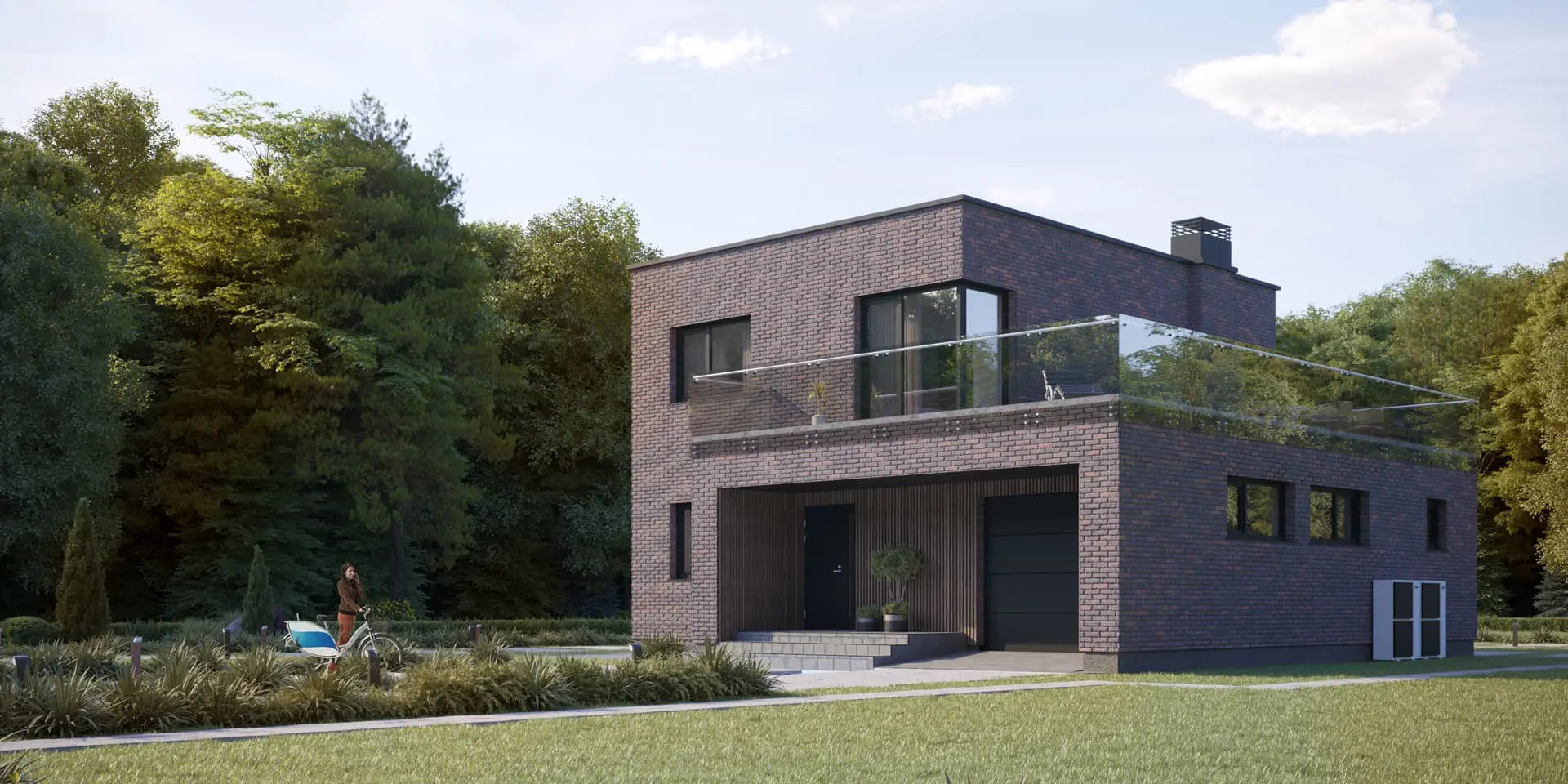 Projekt domu jednorodzinnego o pow. 153 m²: Piętrowy, 3 Sypialnie, Gabinet, 2 Łazienki, Otwarta kuchnia, Garaż