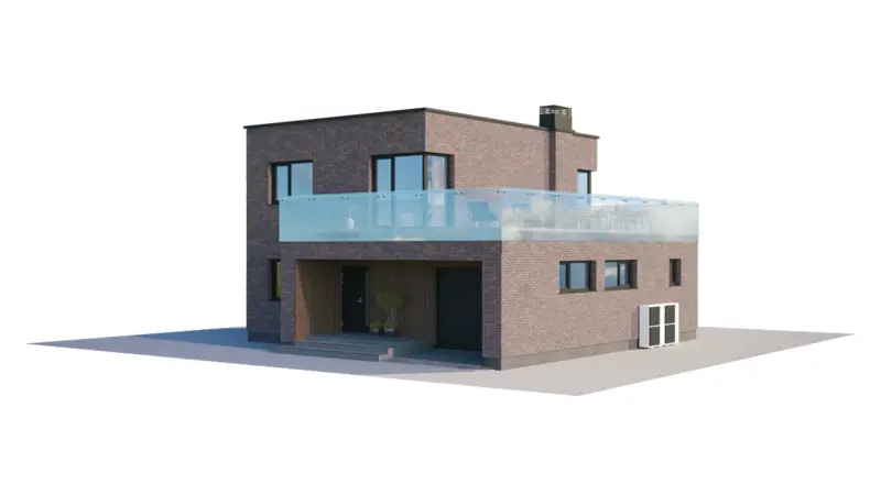 Projekt domu jednorodzinnego o pow. 153 m²: Piętrowy, 3 Sypialnie, Gabinet, 2 Łazienki, Otwarta kuchnia, Garaż