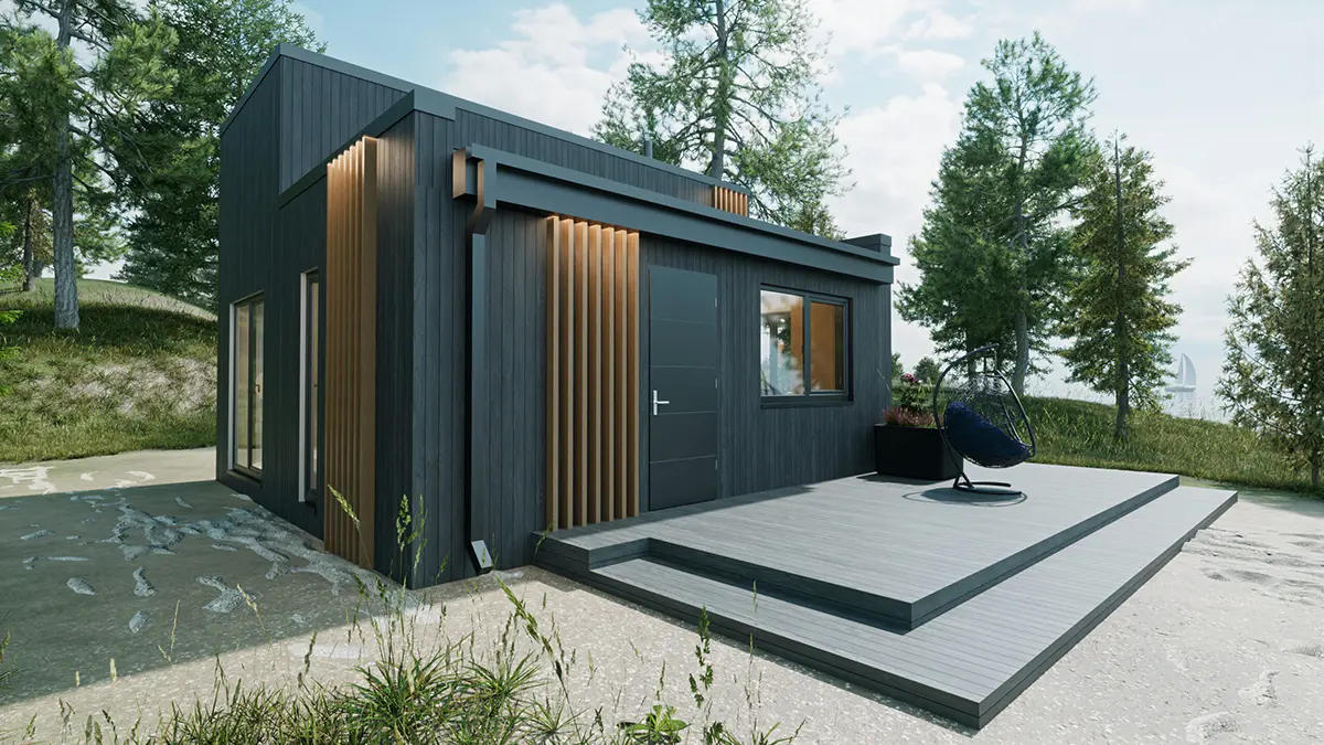 Projekt domu jednorodzinnego o pow. 55 m²: More, 2 Sypialnie, 1 Łazienki