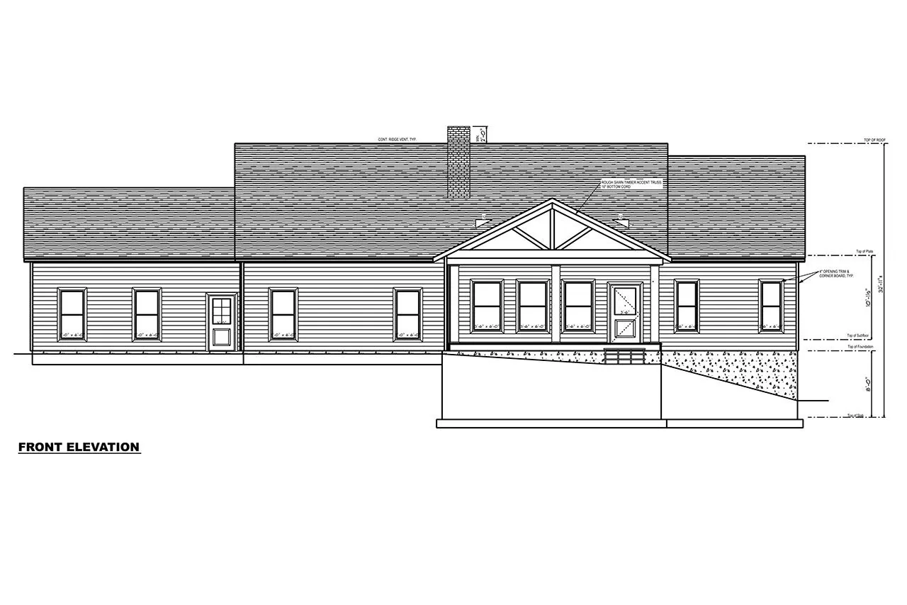 Projekt domu parterowego + piwnicą o pow. 555 m²: 3 Sypialnie, Gabinet, 4 Łazienki, Garaż