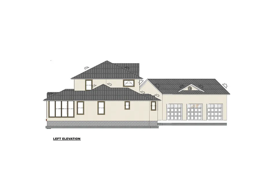 Projekt domu piętrowego o pow. 475 m²: 6 Sypialnie, 5 Łazienki, Otwarta kuchnia, Garaż