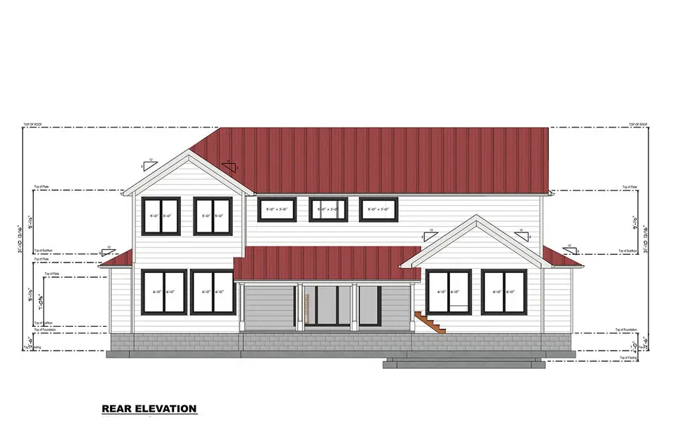 Projekt domu piętrowego o pow. 543 m²: 4 Sypialnie, Gabinet, 4 Łazienki, Otwarta kuchnia, Garaż