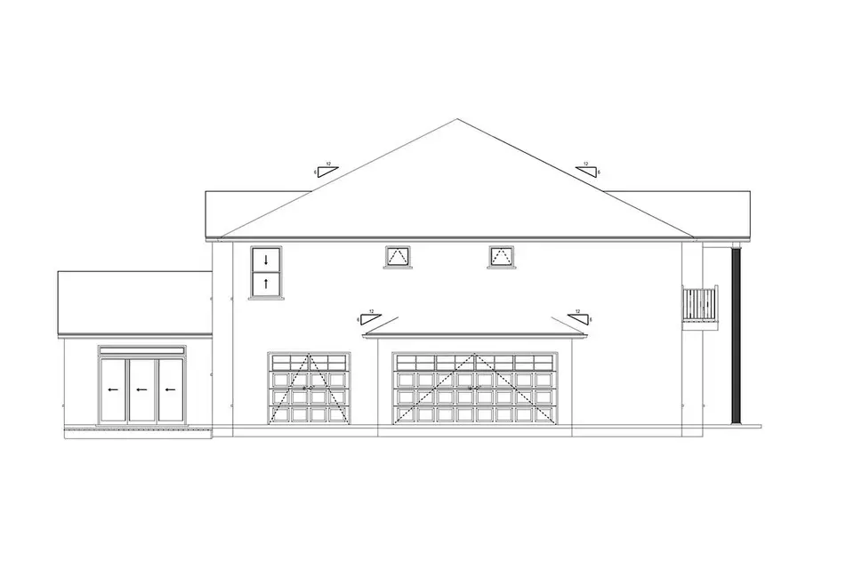 Projekt domu piętrowego o pow. 490 m²: 4 Sypialnie, Gabinet, 4 Łazienki, Otwarta kuchnia, Garaż