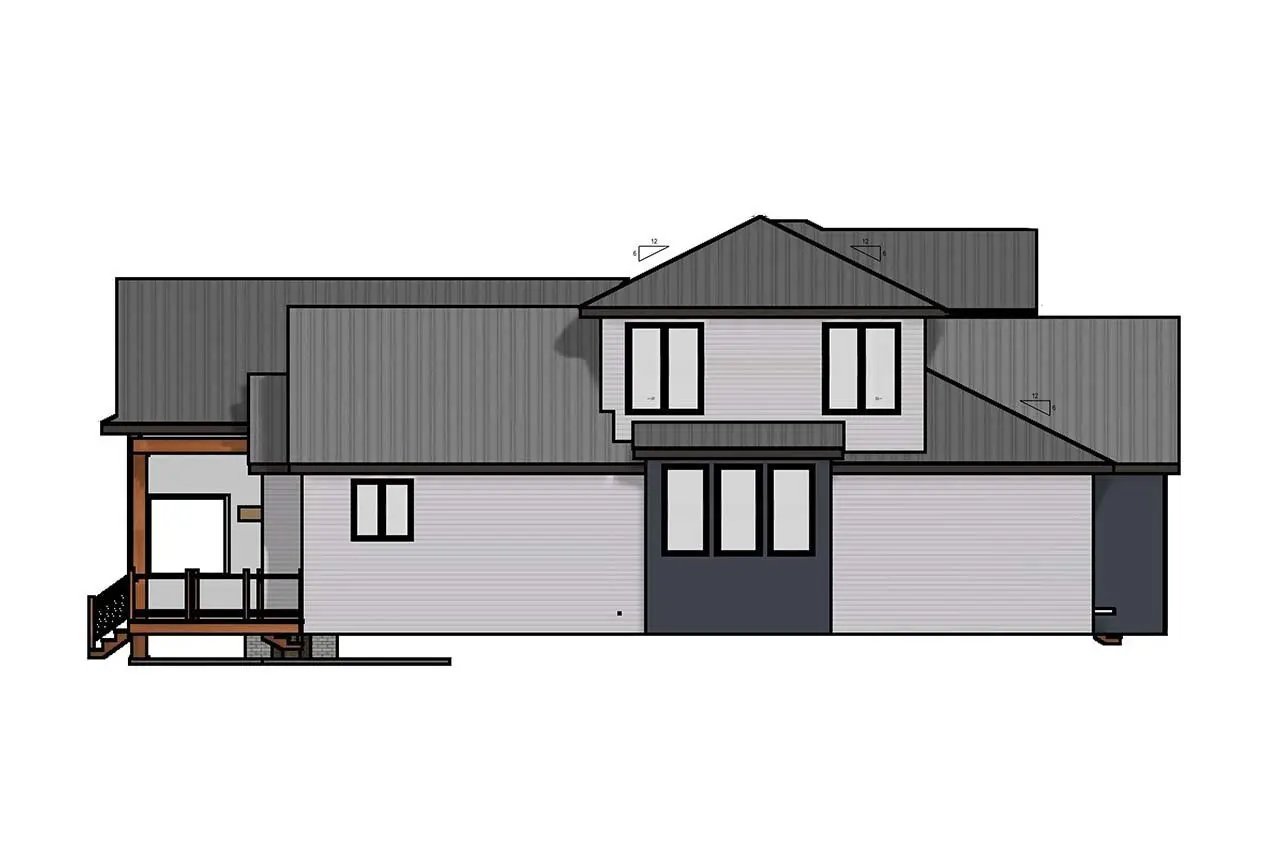 Projekt domu piętrowego o pow. 350 m²: 3 Sypialnie, Gabinet, 3 Łazienki, Otwarta kuchnia, bez Garażu
