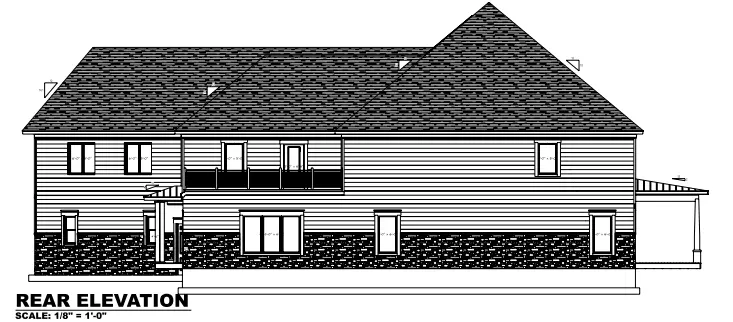 Projekt domu piętrowego o pow. 1092 m²: 4 Sypialnie, 5 Łazienki, Otwarta kuchnia, Garaż