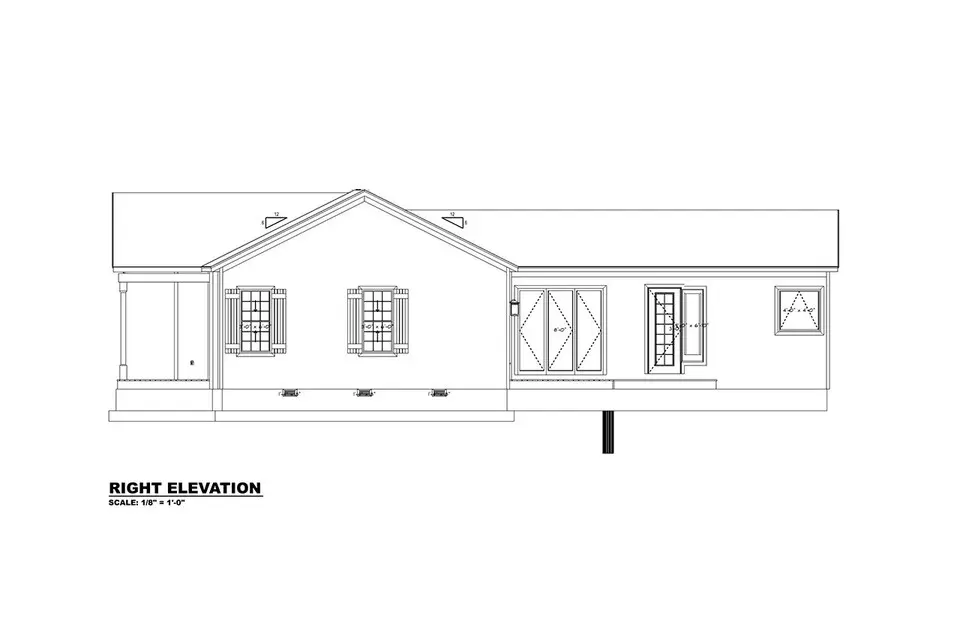 Projekt domu parterowego o pow. 238 m²: 3 Sypialnie, 3 Łazienki, Otwarta kuchnia, bez Garażu