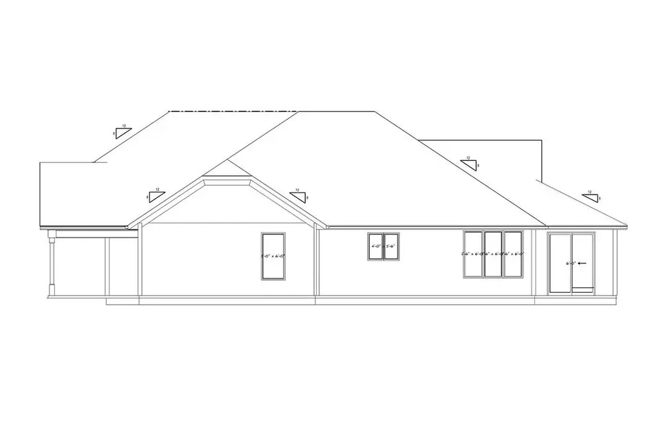 Projekt domu parterowego o pow. 224 m²: 3 Sypialnie, 2 Łazienki, Otwarta kuchnia, Garaż