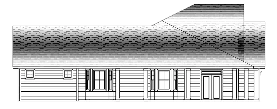 Projekt domu parterowego o pow. 306 m²: 3 Sypialnie, Gabinet, 4 Łazienki, Otwarta kuchnia, Garaż