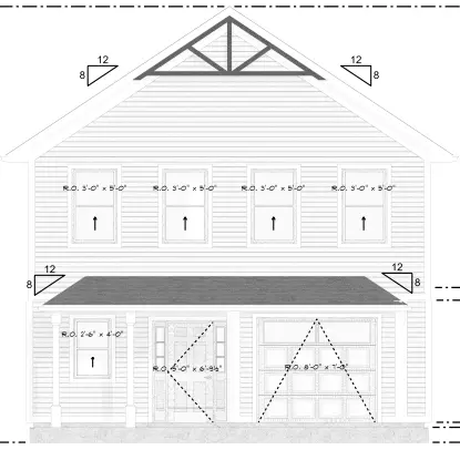 Projekt domu piętrowego o pow. 178 m²: 4 Sypialnie, 3 Łazienki, Garaż