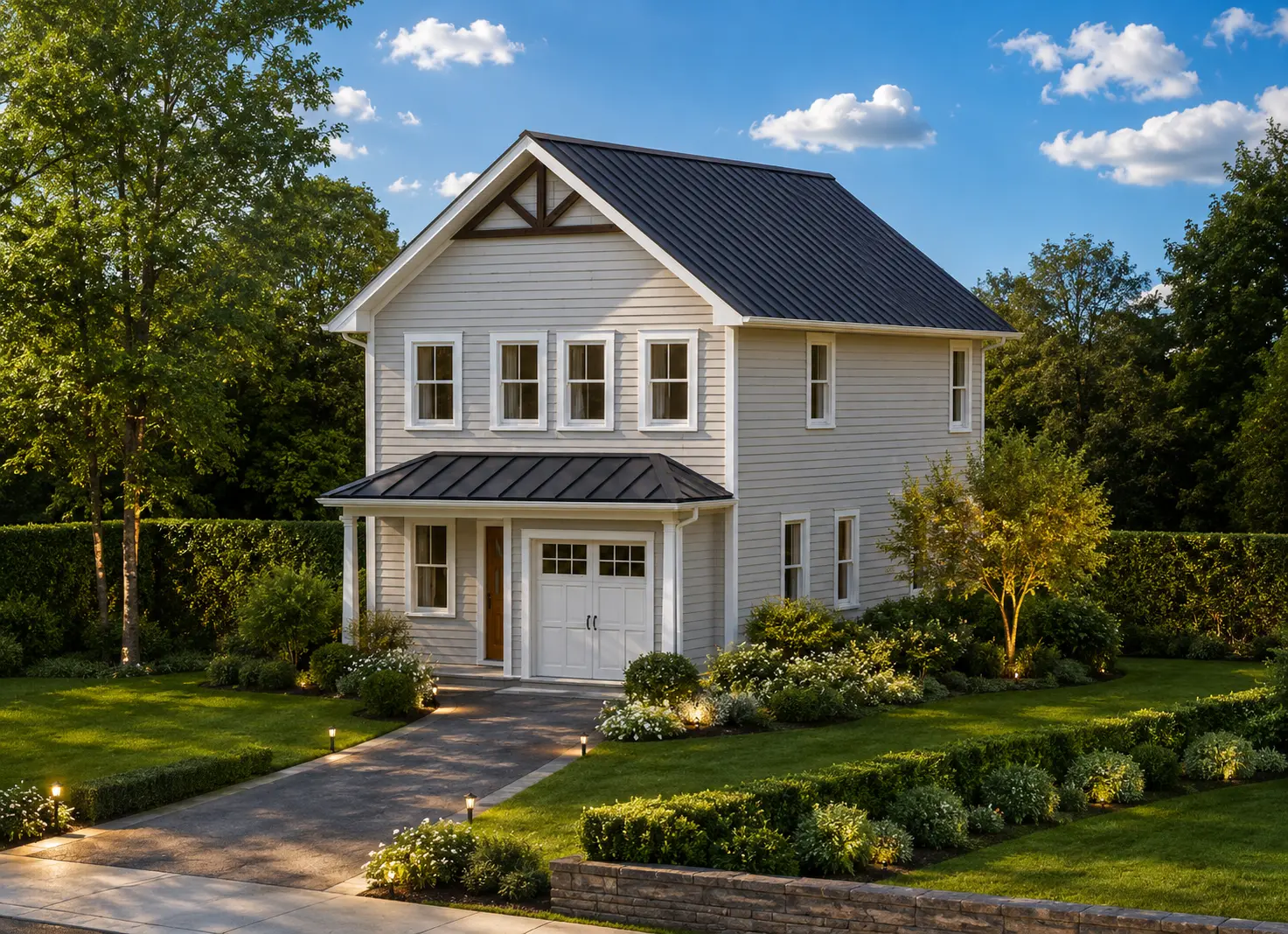Projekt domu piętrowego o pow. 178 m²: 4 Sypialnie, 3 Łazienki, Garaż