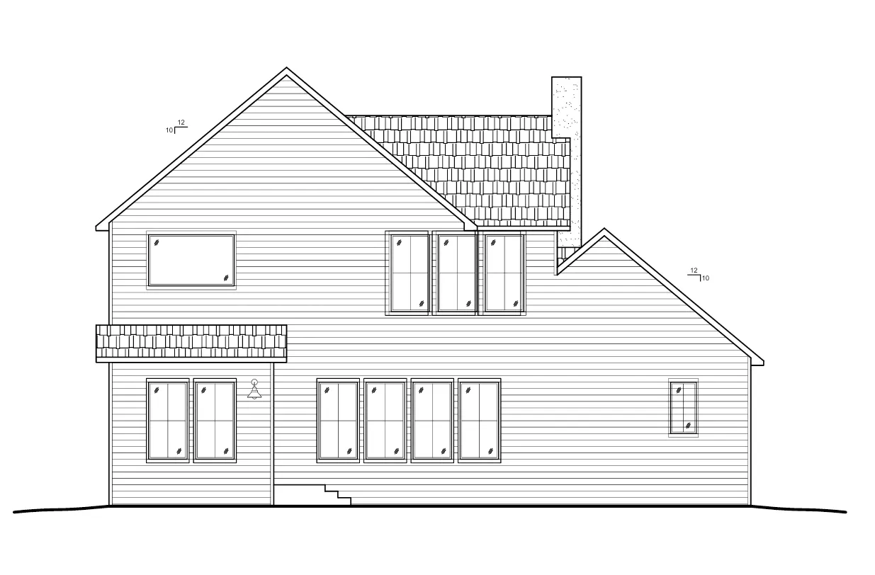 Projekt domu piętrowego o pow. 305 m²: 2 Sypialnie, Gabinet, 3 Łazienki, Otwarta kuchnia, Garaż