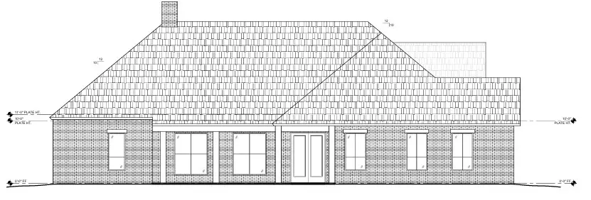 Projekt domu parterowego o pow. 242 m²: 4 Sypialnie, Gabinet, 3 Łazienki, Otwarta kuchnia, bez Garażu