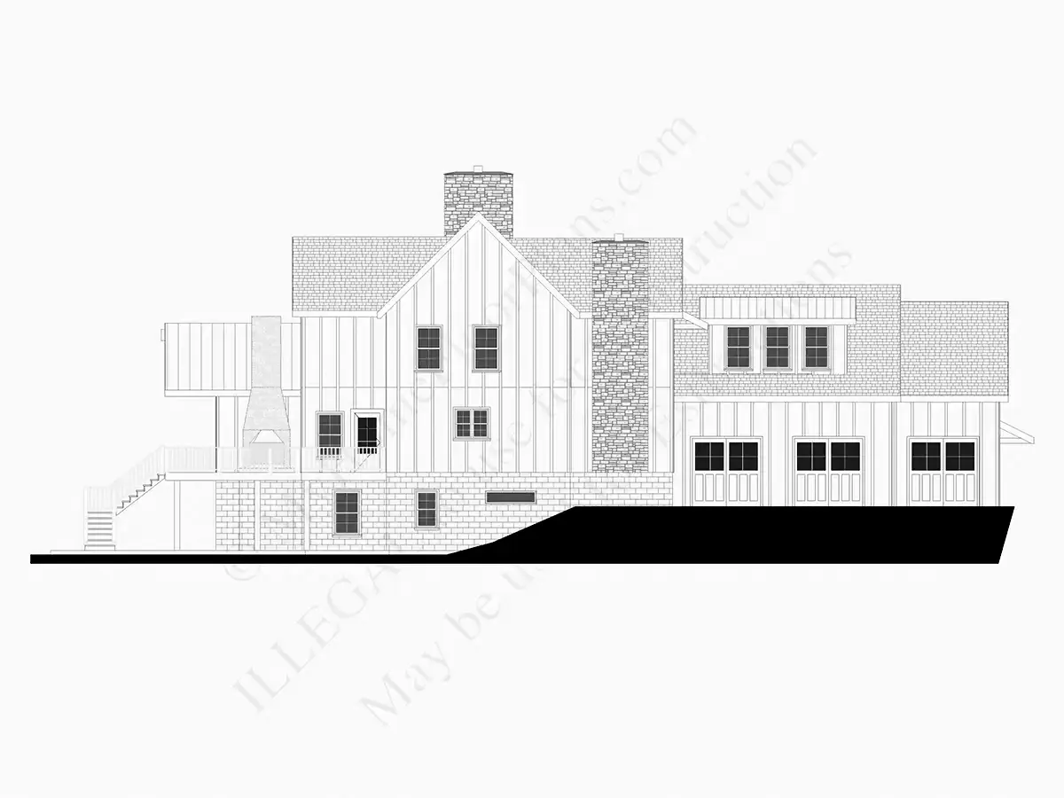 Projekt domu piętrowego + piwnicą o pow. 466 m²: 5 Sypialnie, 6 Łazienki, Otwarta kuchnia, Garaż