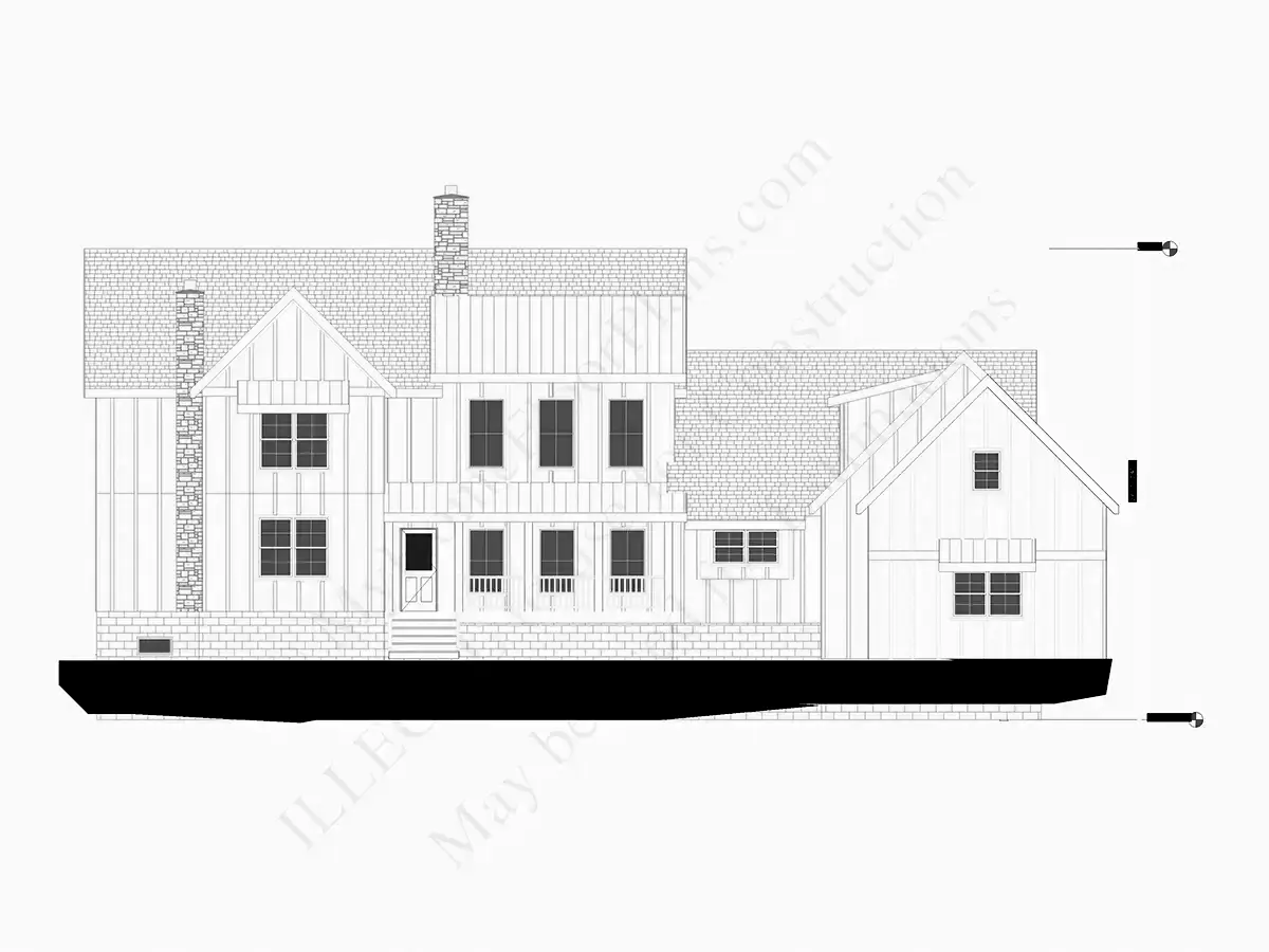 Projekt domu piętrowego + piwnicą o pow. 466 m²: 5 Sypialnie, 6 Łazienki, Otwarta kuchnia, Garaż