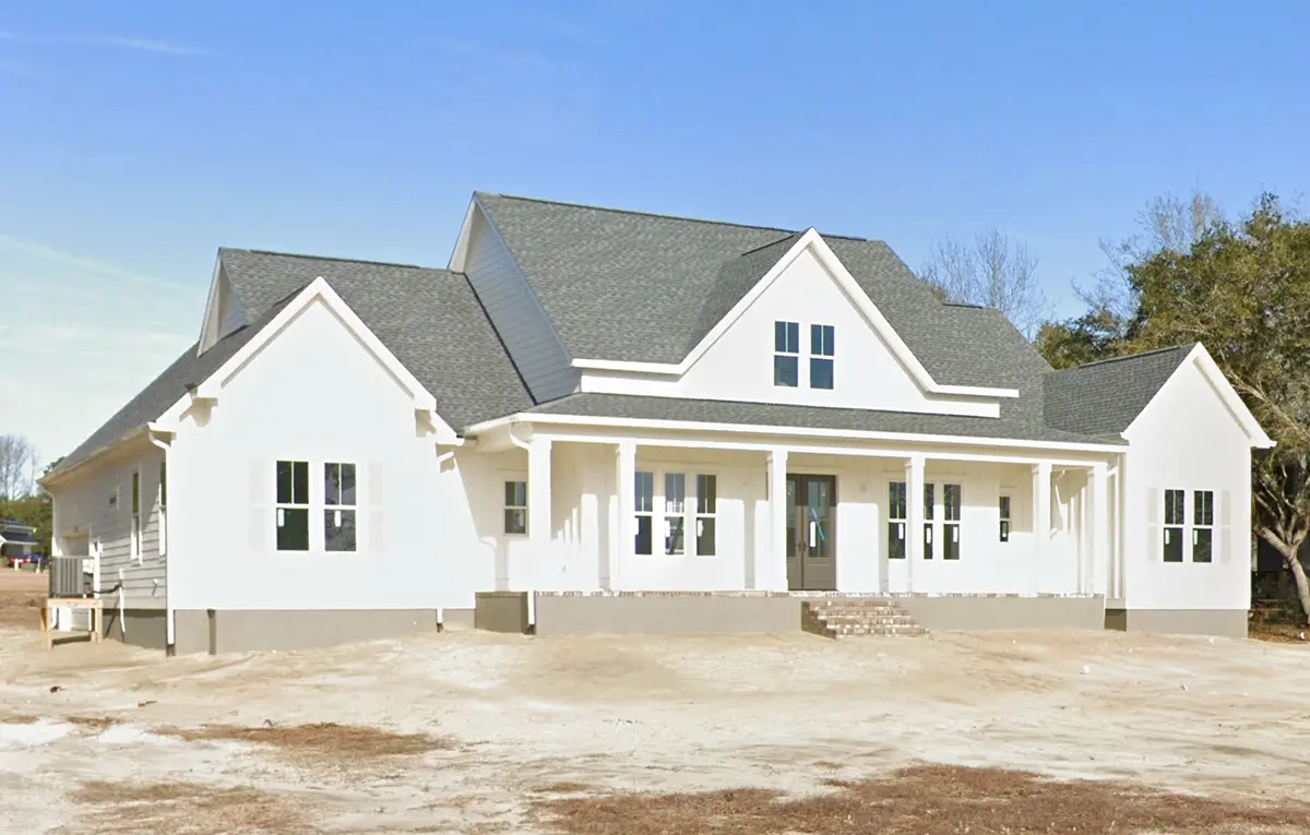Projekt domu parterowego o pow. 233 m²: 4 Sypialnie, Gabinet, 4 Łazienki, Otwarta kuchnia, Garaż
