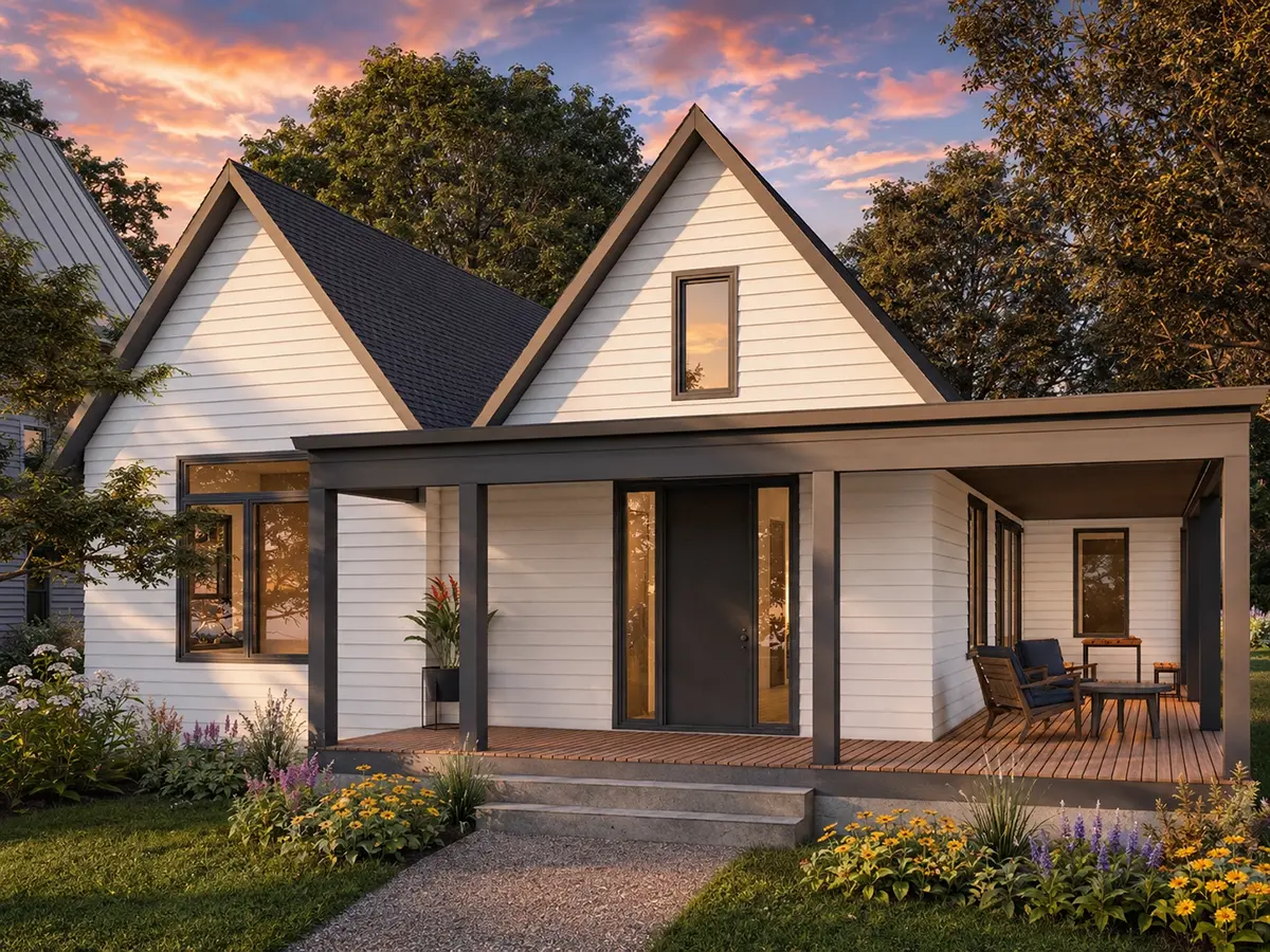 Projekt domu parterowego o pow. 181 m²: 3 Sypialnie, 2 Łazienki, Otwarta kuchnia, bez Garażu