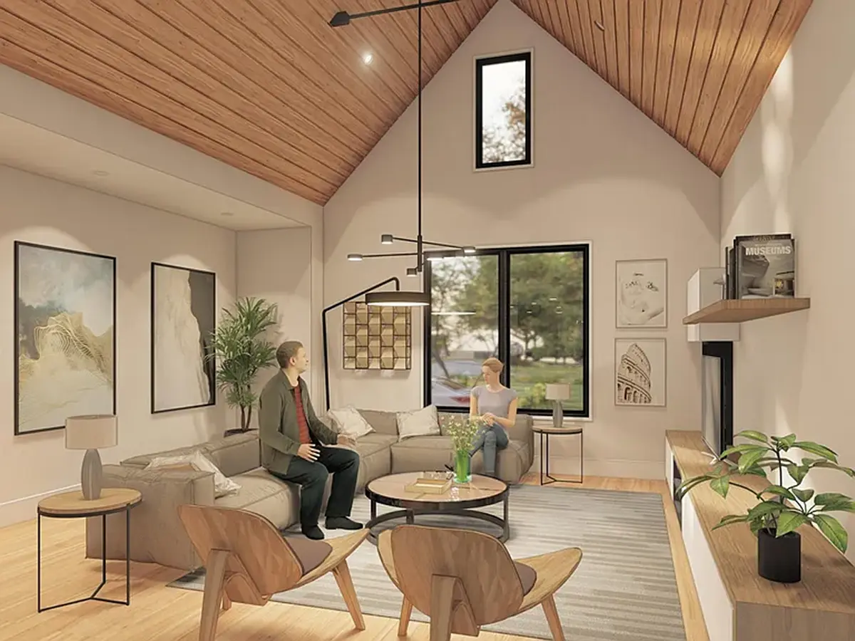 Projekt domu parterowego o pow. 181 m²: 3 Sypialnie, 2 Łazienki, Otwarta kuchnia, bez Garażu