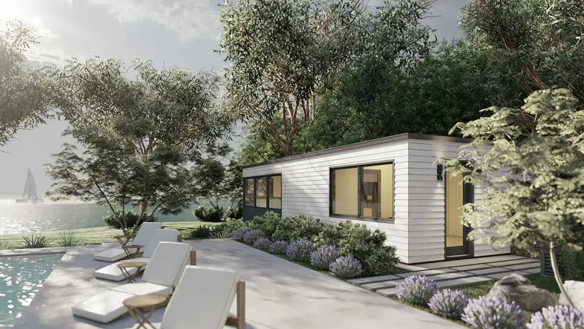 Projekt domu parterowego o pow. 347 m²: 4 Sypialnie, Gabinet, 6 Łazienki, Otwarta kuchnia, Garaż