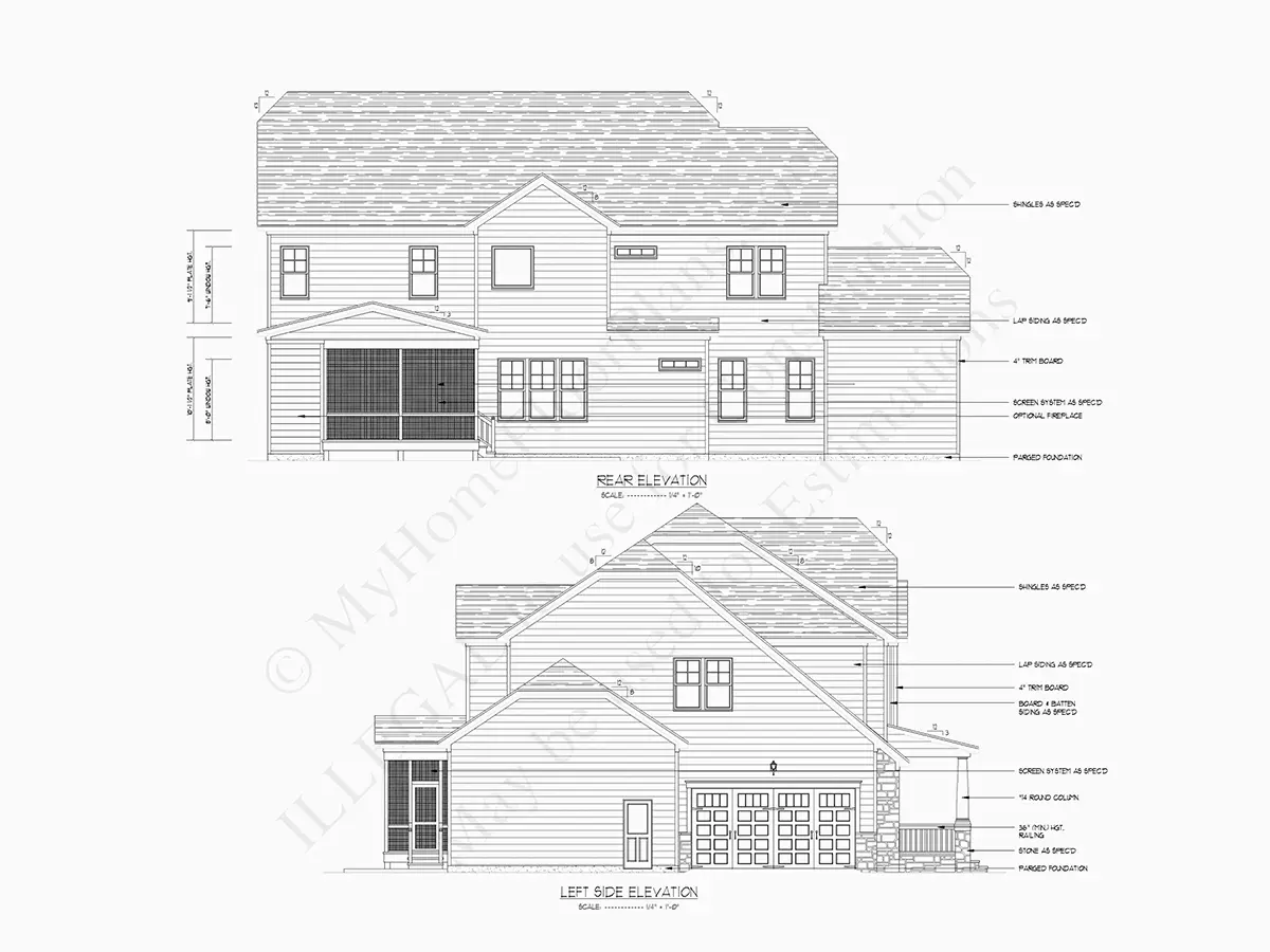 Projekt domu piętrowego o pow. 341 m²: 5 Sypialnie, Gabinet, 4 Łazienki, Otwarta kuchnia, Garaż