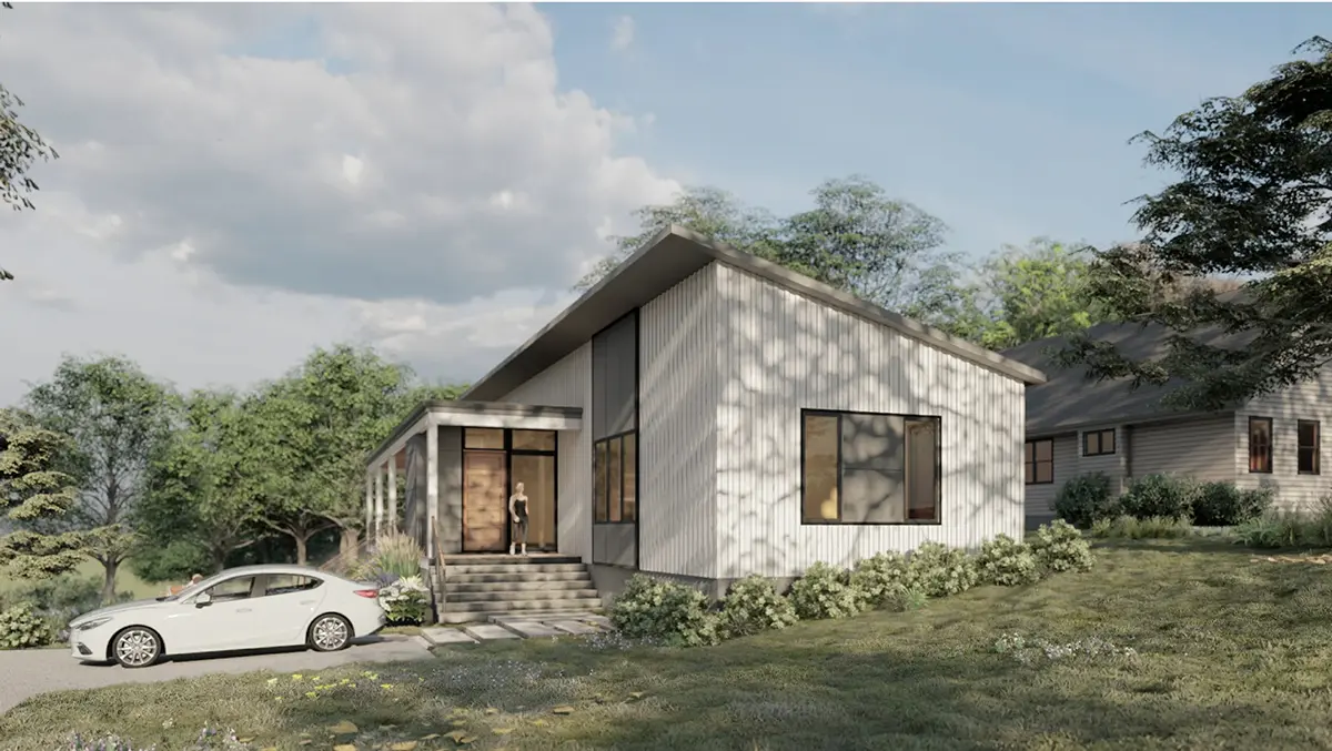 Projekt domu parterowego o pow. 196 m²: 4 Sypialnie, Gabinet, 4 Łazienki, Otwarta kuchnia, bez Garażu