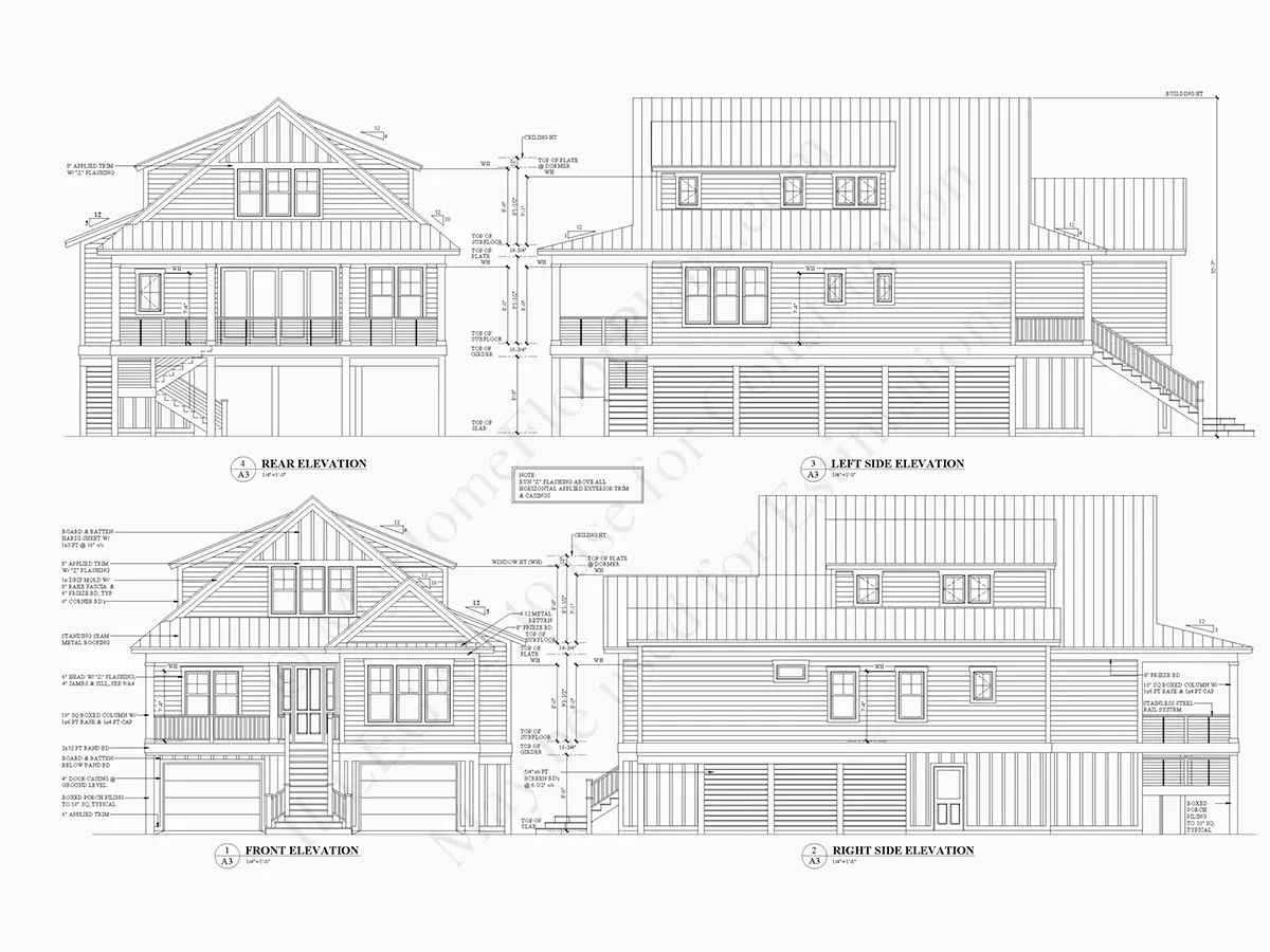 Projekt domu dwupiętrowego o pow. 219 m²: 4 Sypialnie, 4 Łazienki, Otwarta kuchnia, Garaż
