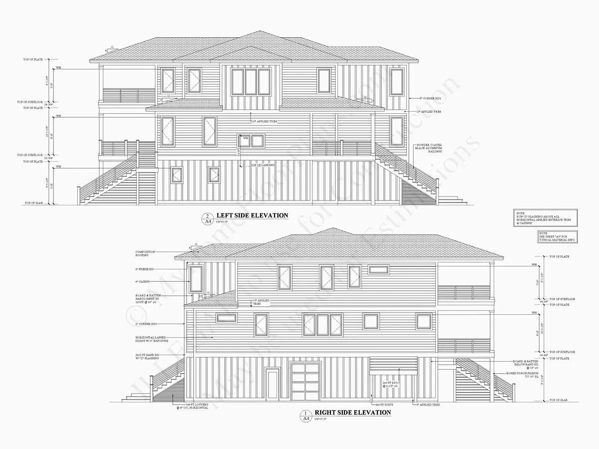 Projekt domu dwupiętrowego o pow. 387 m²: 4 Sypialnie, Gabinet, 5 Łazienki, Otwarta kuchnia, Garaż