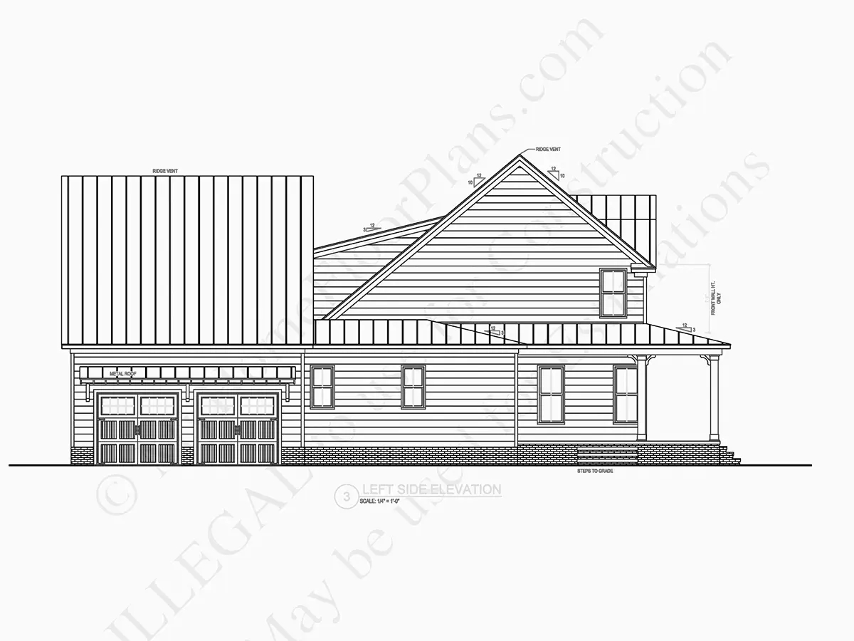 Projekt domu z poddaszem użytkowym o pow. 262 m²: 3 Sypialnie, 5 Łazienki, Otwarta kuchnia, Garaż