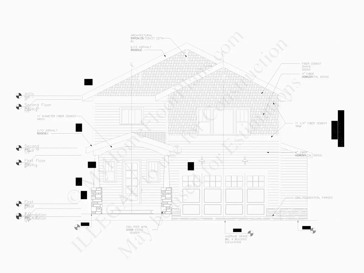 Projekt domu piętrowego o pow. 229 m²: 3 Sypialnie, 3 Łazienki, Otwarta kuchnia, Garaż