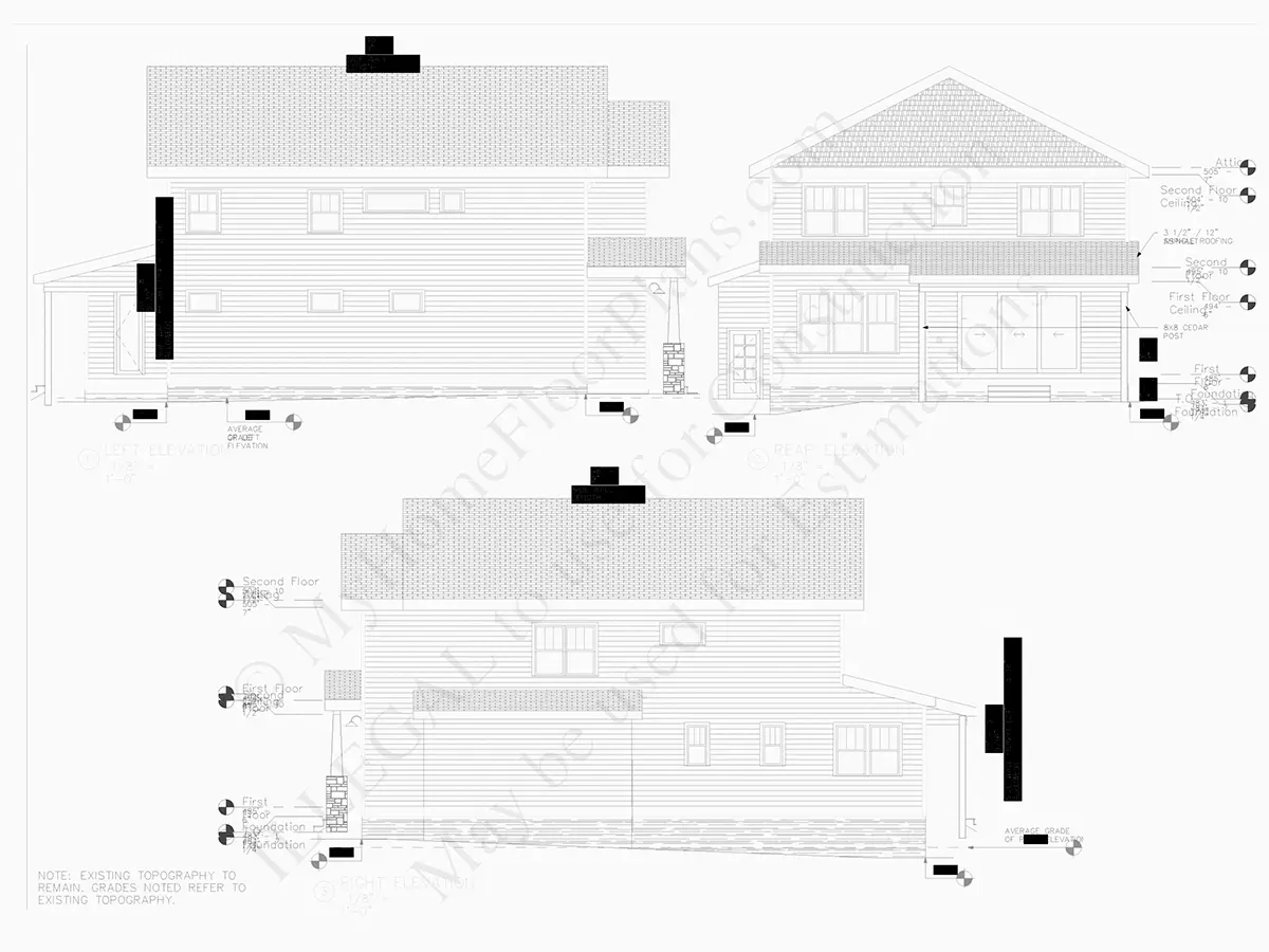 Projekt domu piętrowego o pow. 229 m²: 3 Sypialnie, 3 Łazienki, Otwarta kuchnia, Garaż