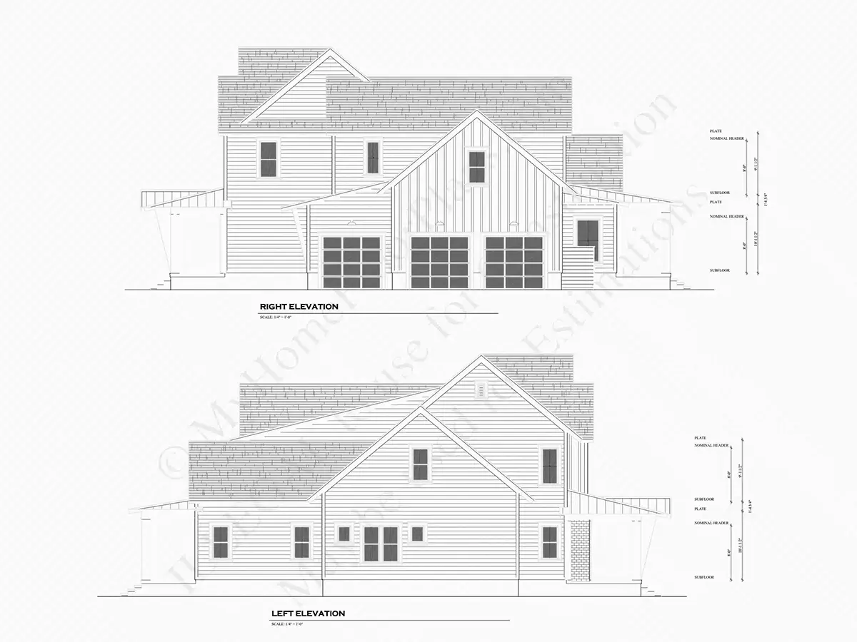 Projekt domu piętrowego o pow. 437 m²: 5 Sypialnie, Gabinet, 5 Łazienki, Otwarta kuchnia, Garaż