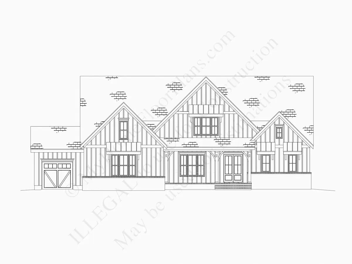 Projekt domu z poddaszem użytkowym o pow. 386 m²: 4 Sypialnie, Gabinet, 5 Łazienki, Otwarta kuchnia, Garaż