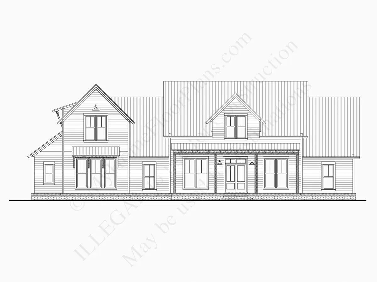 Projekt domu parterowego o pow. 255 m²: 4 Sypialnie, 4 Łazienki, Otwarta kuchnia, Garaż