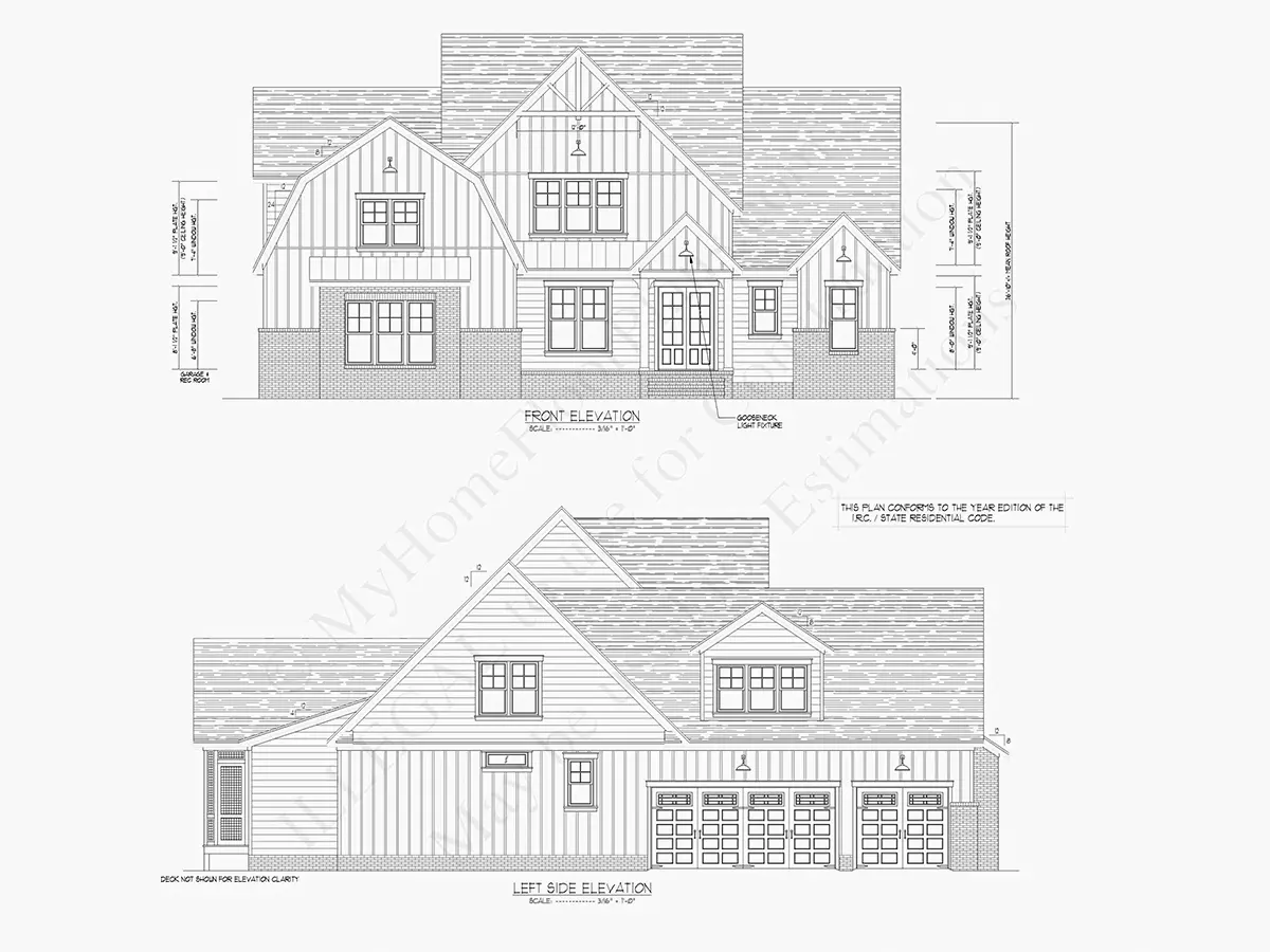Projekt domu z poddaszem użytkowym o pow. 385 m²: 4 Sypialnie, Gabinet, 5 Łazienki, Otwarta kuchnia, Garaż